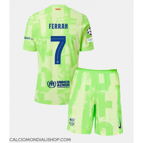 Maglie da calcio Barcelona Ferran Torres #7 Terza Maglia Bambino 2024-25 Manica Corta (+ Pantaloni corti)